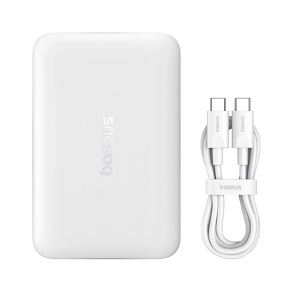 Draadloze Externe Batterij Baseus EnerFill FM11 Ultra-Mini, 10000mAh, 22.5W, PD + FQI, 1 x QI - 1 x USB-C, Wit P1008210E213-00