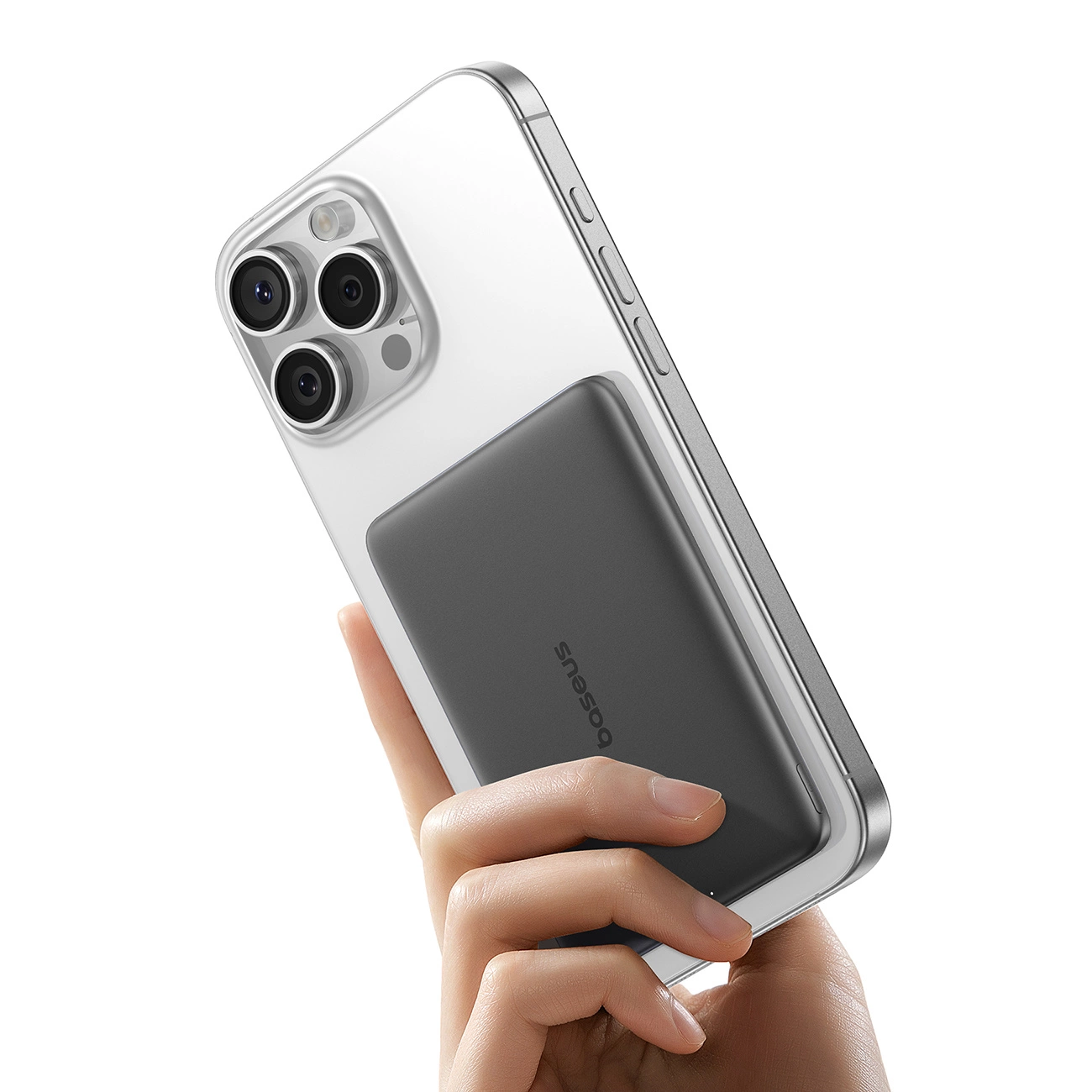 Draadloze Externe Batterij Baseus PicoGo AM41, 5000mAh, 20W, PD + FQI, 1 x QI - 1 x USB-C, Zwart