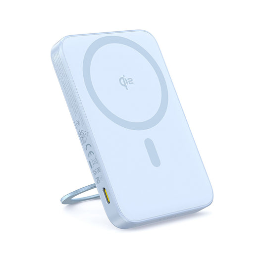 Externe Draadloze Batterij Baseus PicoGo, 5000mAh, 20W, PD + FQI, 1 x QI - 1 x USB-C, Blauw P10076800313-00