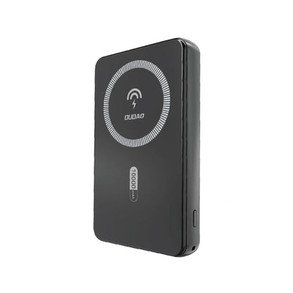 Wireless External Battery Dudao K14S, 5000mAh, 20W, QC + PD + FQI, 1 x QI - 1 x USB-A - 1 x USB-C, Black