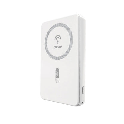 Draadloze Externe Batterij Dudao K14S, 5000mAh, 20W, QC + PD + FQI, 1 x QI - 1 x USB-A - 1 x USB-C, Wit