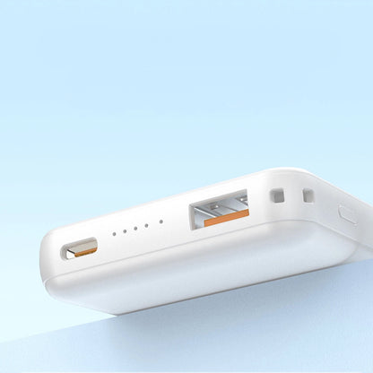 Draadloze Externe Batterij Dudao K14S+, 10000mAh, 22.5W, QC + PD + FQI, 1 x QI - 1 x USB-A - 1 x USB-C, Wit