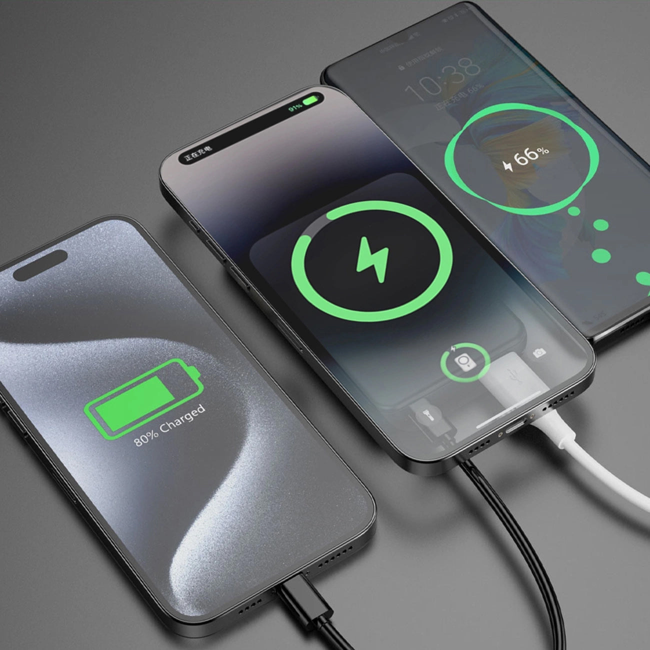 Draadloze Externe Batterij Dudao K14S+, 10000mAh, 22.5W, QC + PD + FQI, 1 x QI - 1 x USB-A - 1 x USB-C, Zwart