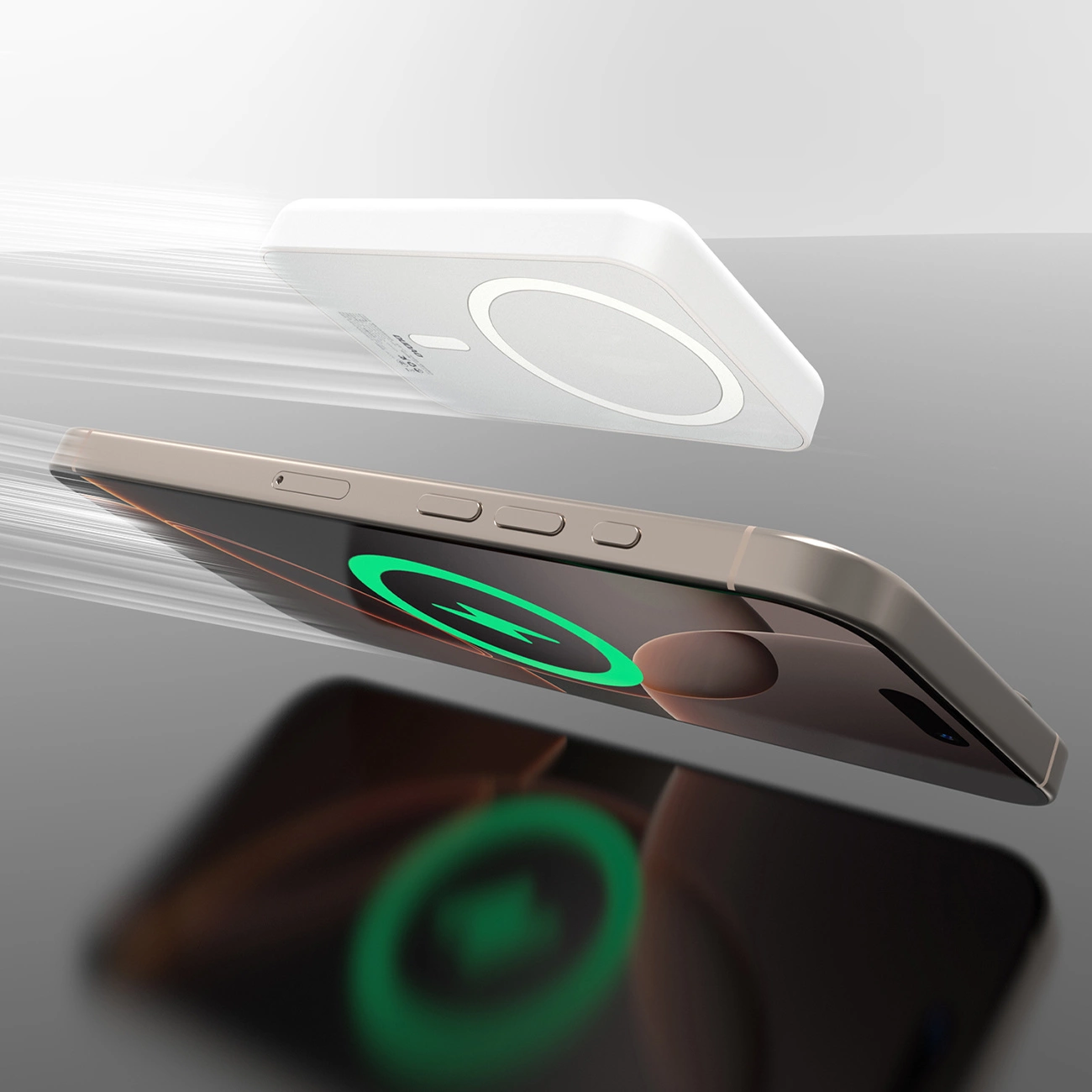 Dudao K26s Externe Draadloze Batterij, 5000mAh, 20W, PD + FQI, 1 x QI - 1 x USB-C, Wit