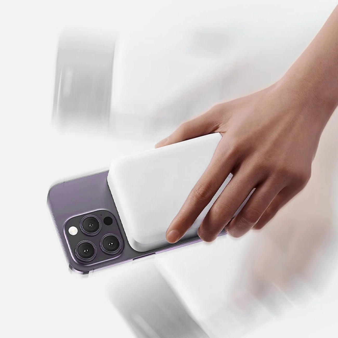 Dudao K26s Externe Draadloze Batterij, 5000mAh, 20W, PD + FQI, 1 x QI - 1 x USB-C, Wit