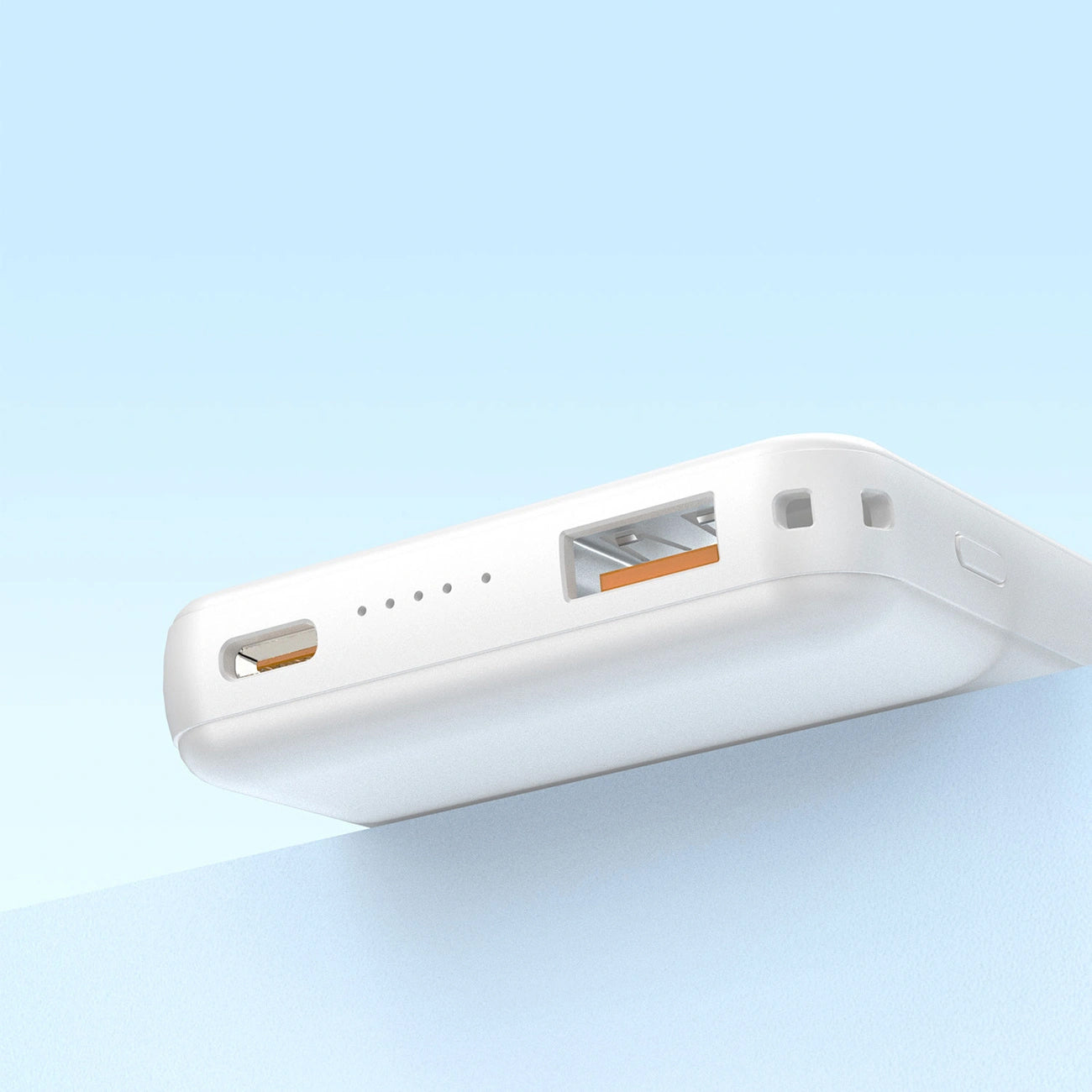 Draadloze Externe Batterij Dudao K14S, 5000mAh, 20W, QC + PD + FQI, 1 x QI - 1 x USB-A - 1 x USB-C, Wit