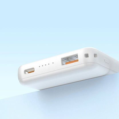 Draadloze Externe Batterij Dudao K14S, 5000mAh, 20W, QC + PD + FQI, 1 x QI - 1 x USB-A - 1 x USB-C, Wit