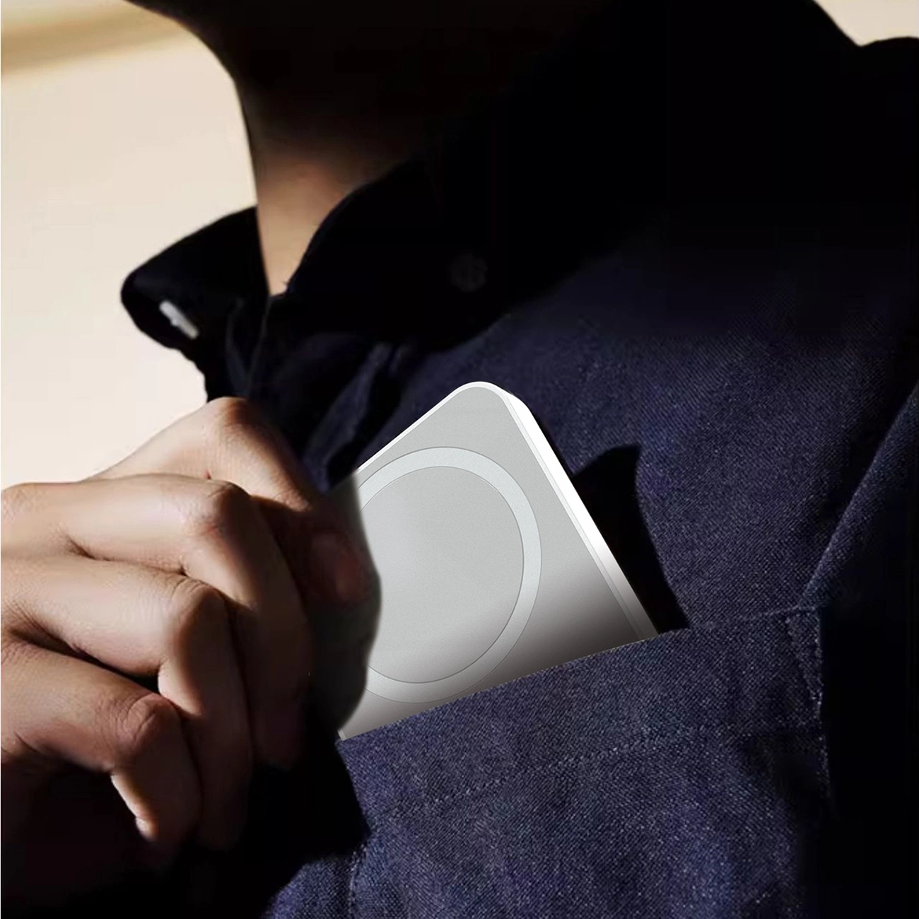 Dudao K26s Externe Draadloze Batterij, 5000mAh, 20W, PD + FQI, 1 x QI - 1 x USB-C, Wit