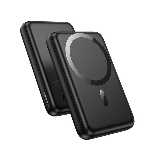 Draadloze Externe Batterij HOCO J141, 10000mAh, 20W, PD + FQI, 1 x QI - 1 x USB-C, Zwart