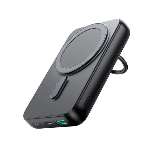 Draadloze Externe Batterij Joyroom JR-W050, 10000mAh, 20W, QC + PD + FQI, 1 x QI - 1 x USB-A - 1 x USB-C, Zwart