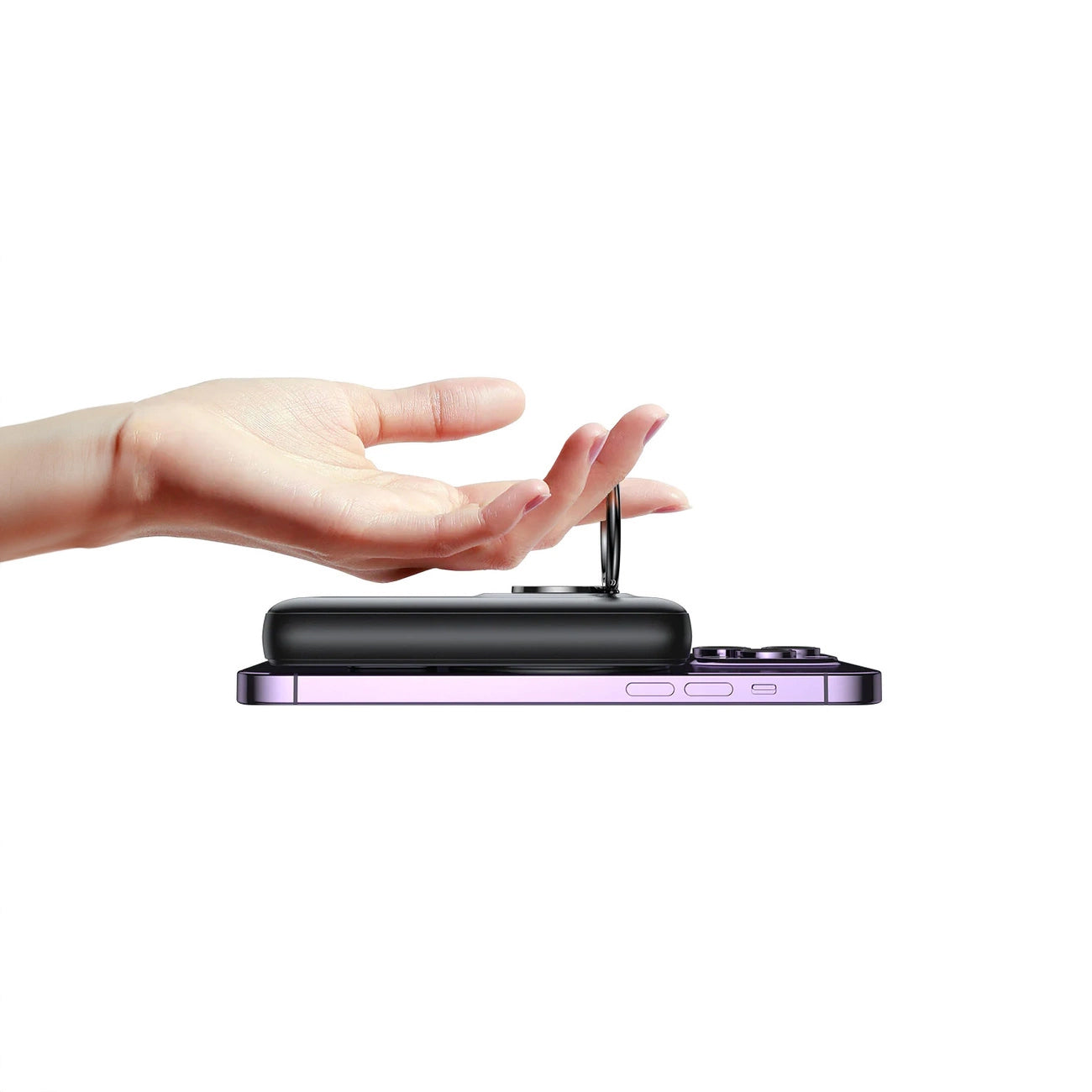 Draadloze Externe Batterij Joyroom JR-W050, 10000mAh, 20W, QC + PD + FQI, 1 x QI - 1 x USB-A - 1 x USB-C, Zwart
