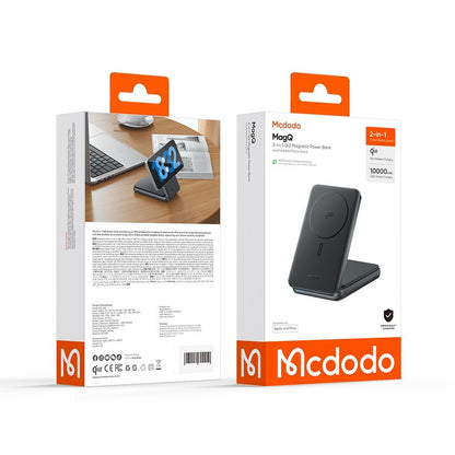McDodo MC-6310 2in1 Wireless External Battery, 10000mAh, 20W, PD + FQI, 1 x USB-C, Black