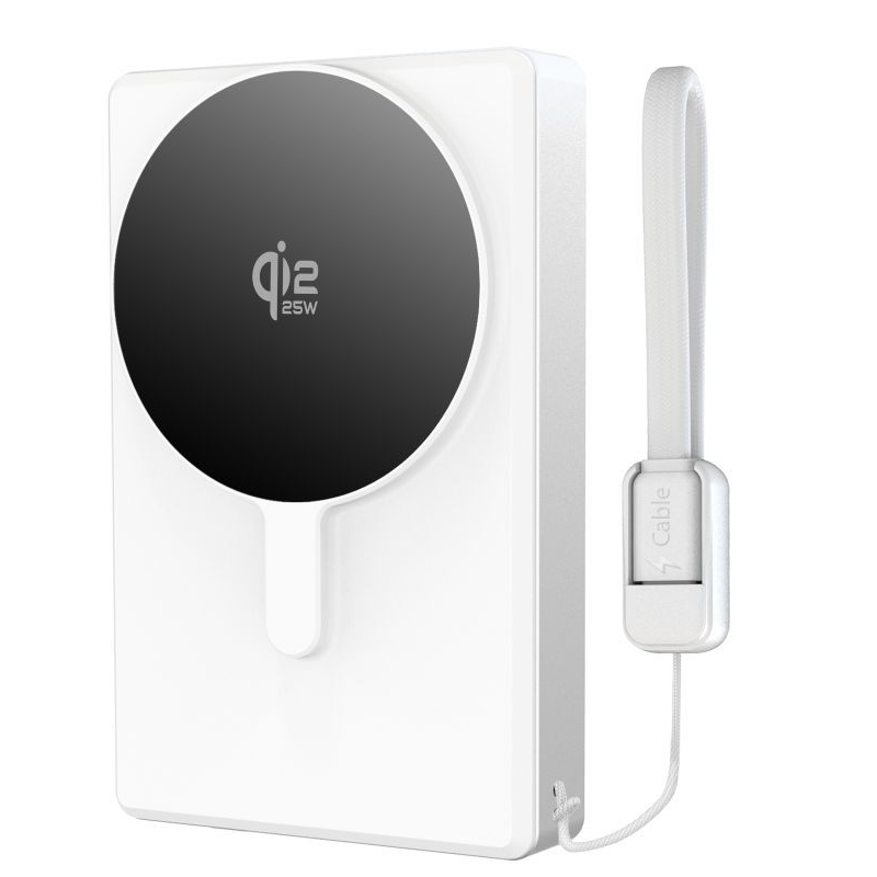 Draadloze Externe Batterij Tech-Protect PB40 LifeMag, 10000mAh, 25W, PD + FQI, 1 x QI - 1 x USB-C, Zilver