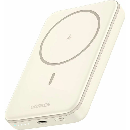 Draadloze Externe Batterij UGREEN PB561, 10000mAh, 20W, PD + FQI, 1 x QI - 1 x USB-C, Beige