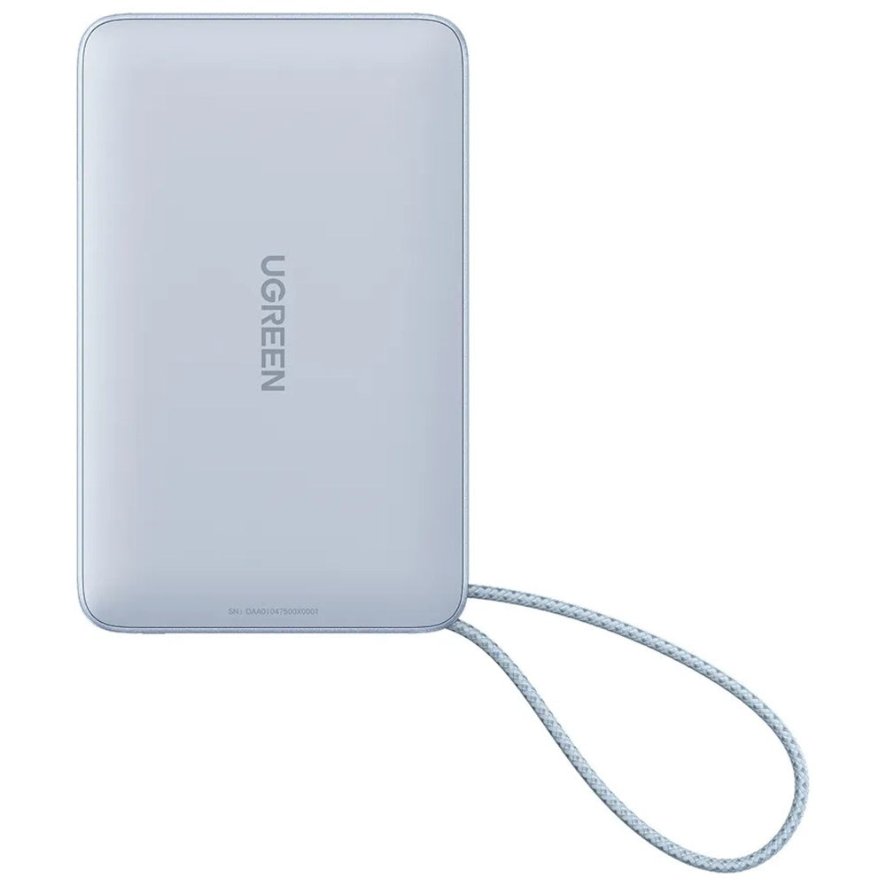Draadloze Externe Batterij UGREEN MagFlow PB773 (65958B), 10000mAh, 25W, PD + FQI, 1 x QI - 2 x USB-C, Blauw