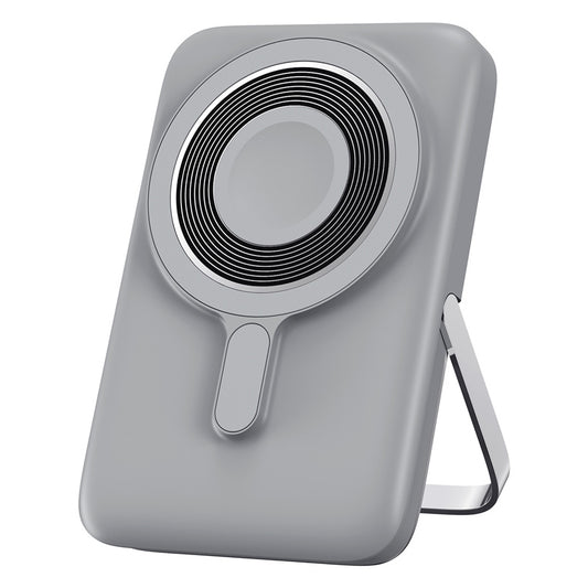 Draadloze Externe Batterij WiWu Wi-P018, 10000mAh, 20W, PD + FQI, 1 x QI - 1 x USB-C, Gri