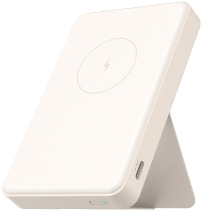 Draadloze Externe Batterij Xiaomi Mi Magnetic, 6000mAh, 15W, PD + FQI, 1 x QI - 1 x USB-C, Beige BHR9074GL