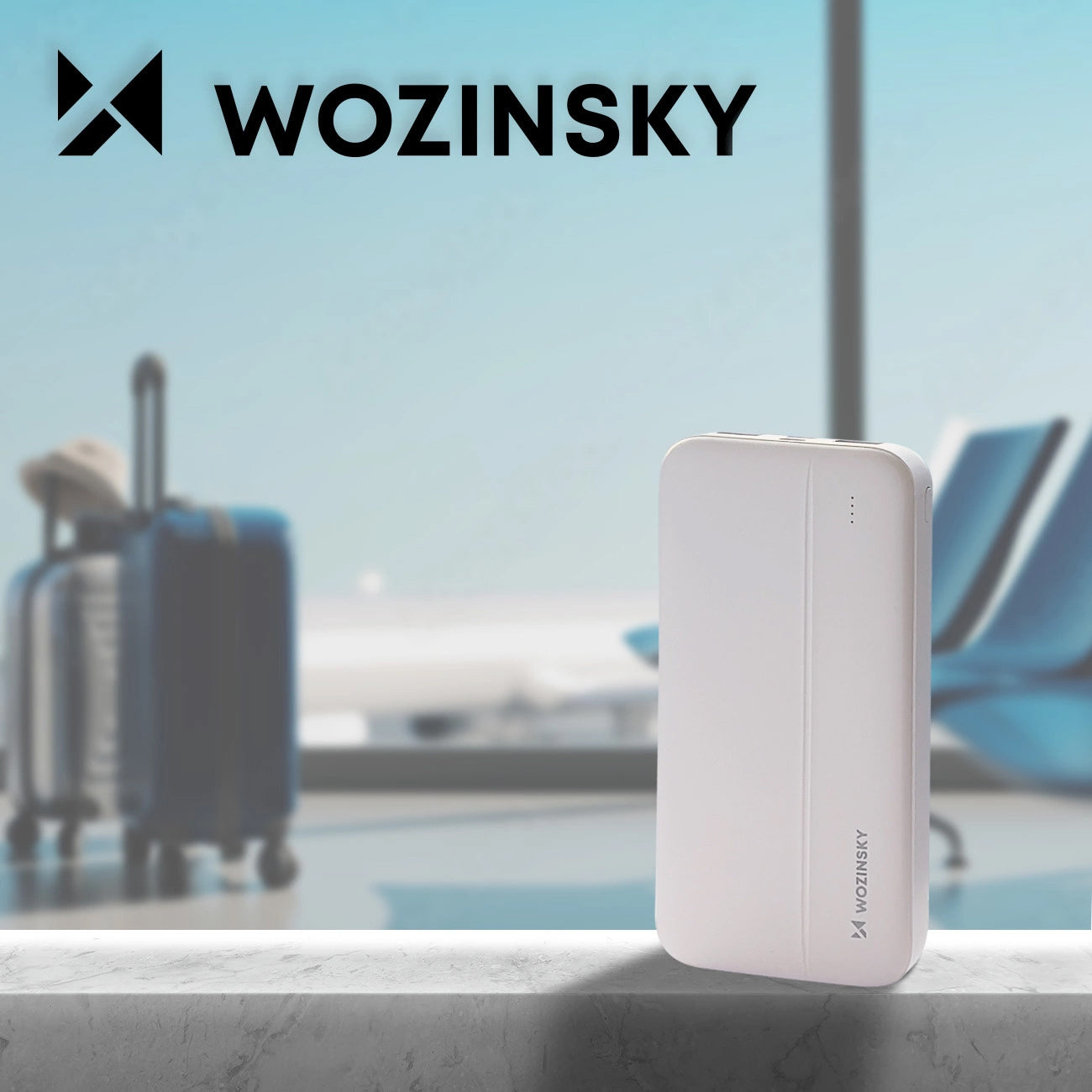 Externe Batterij WZK WPBWE1, 10000mAh, 10W, 2 x USB-A, Wit