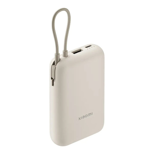 Externe Batterij Xiaomi Pocket Edition Pro, 10000mAh, 33W, QC + PD, 1 x USB-A - 1 x USB-C, Beige BHR9072GL