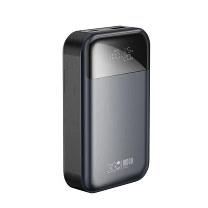 Externe Batterij XO Design PR232, 10000mAh, 33W, QC + PD, 1 x USB-A - 1 x USB-C, Zwart