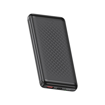 Externe Batterij XO Design PB308, 10000mAh, 22.5W, QC + PD, 1 x USB-A - 1 x USB-C, Zwart