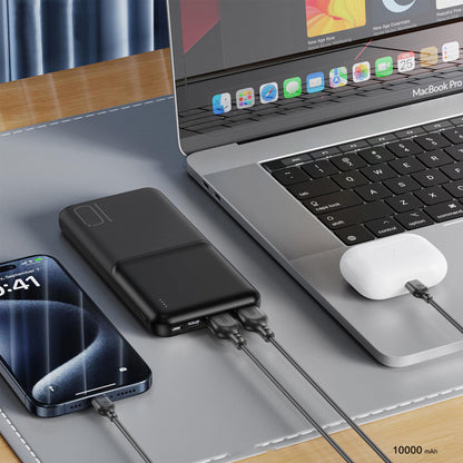 Externe Batterij XO Design PR251, 10000mAh, 10W, 2 x USB-A, Zwart