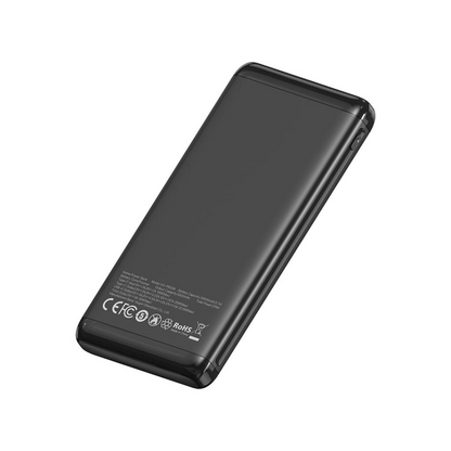 Externe Batterij XO Design PB308, 10000mAh, 22.5W, QC + PD, 1 x USB-A - 1 x USB-C, Zwart