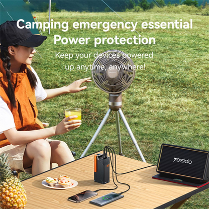 Externe Batterij Yesido YP62, 30000mAh, 22.5W, QC + PD, 2 x USB-A - 2 x USB-C, Zwart