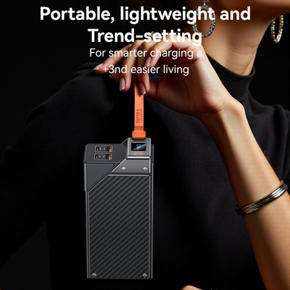 Externe Batterij Yesido YP62, 30000mAh, 22.5W, QC + PD, 2 x USB-A - 2 x USB-C, Zwart