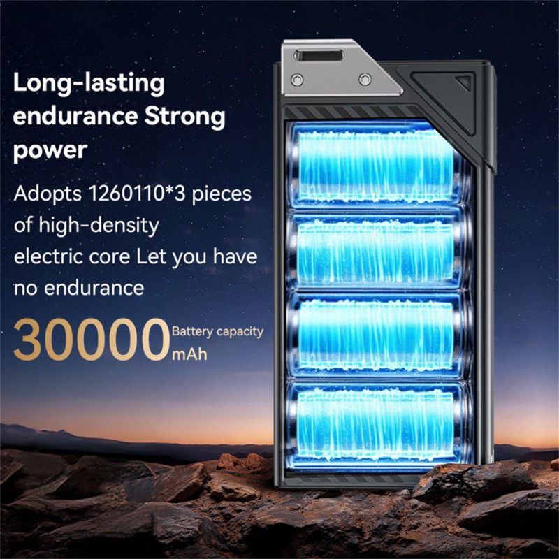 Externe Batterij Yesido YP62, 30000mAh, 22.5W, QC + PD, 2 x USB-A - 2 x USB-C, Zwart