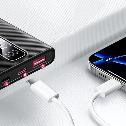Externe Batterij Yesido YP92, 5000mAh, 22.5W, QC + PD, 1 x USB-A - 1 x USB-C, Zwart