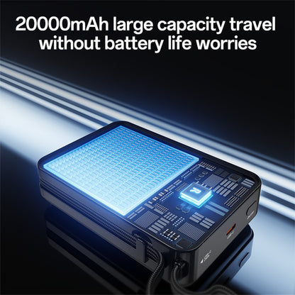 Externe batterij Yesido YP97, 20000mAh, 65W, PD, 2 x USB-C, Grijs