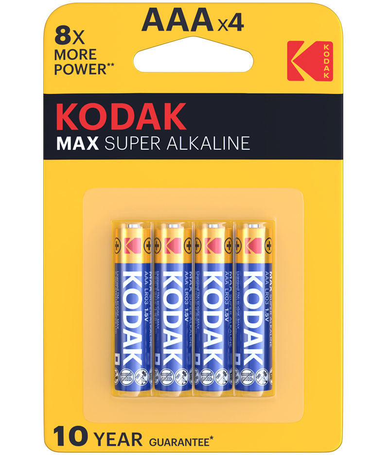 Kodak Max Alkaline Battery, AAA / LR3, Set of 4 EKSTD30952812P4