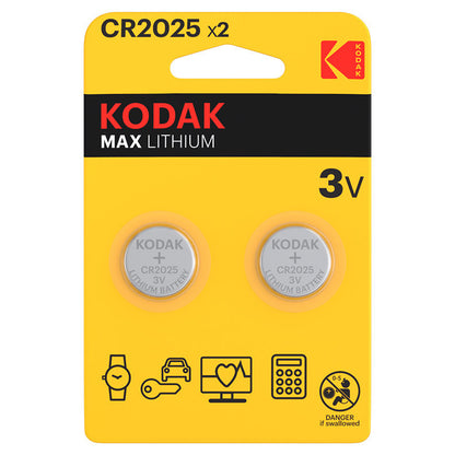 Kodak Max Lithium batterij, CR2025, set van 2 stuks