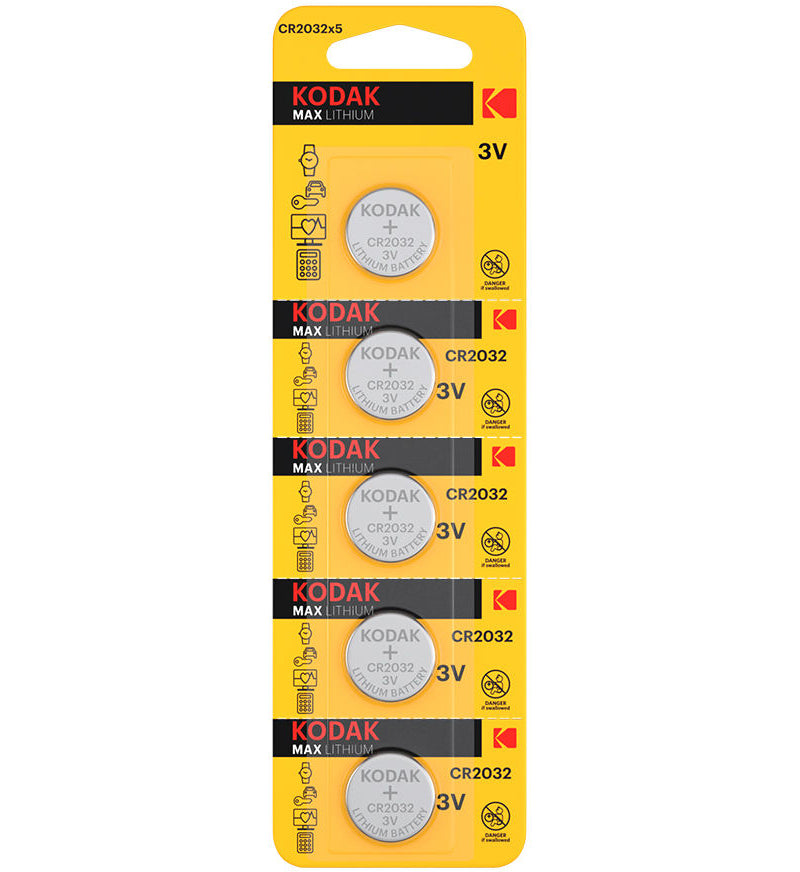 Kodak Max Lithium batterij, CR2032, set van 5 stuks