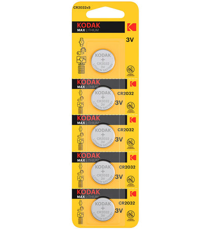 Kodak Max Lithium batterij, CR2032, set van 5 stuks