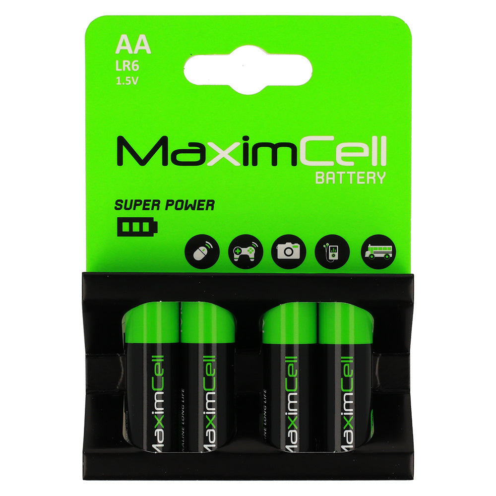 MaximCell Super Power batterij, AA / LR6, set van 4 stuks