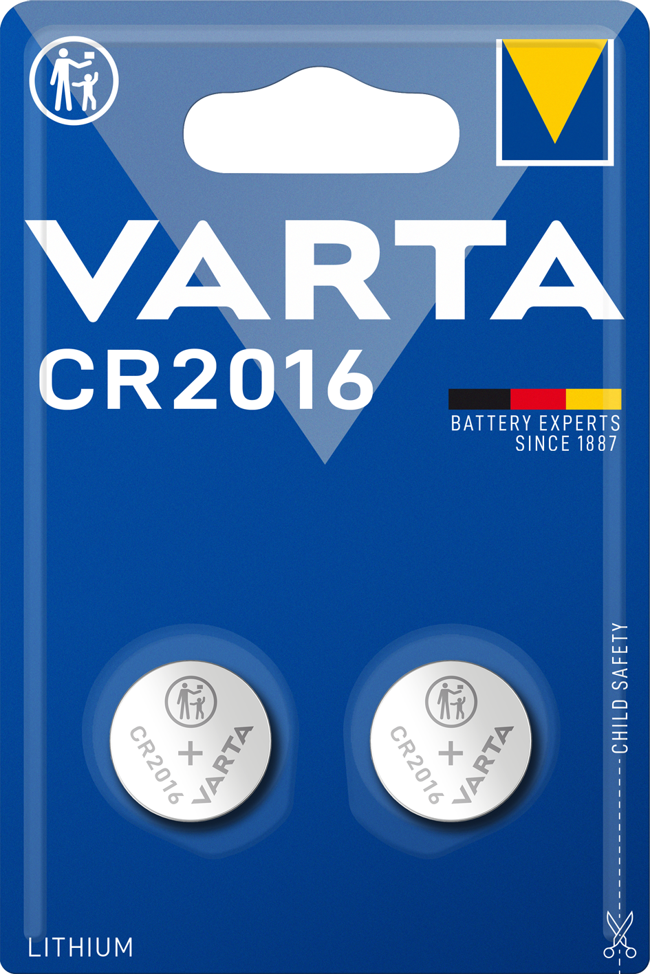 Varta Batterijen, CR2016, Set 2 stuks