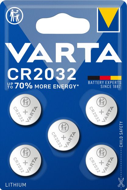 Varta Battery, CR2032, Set of 5 pieces