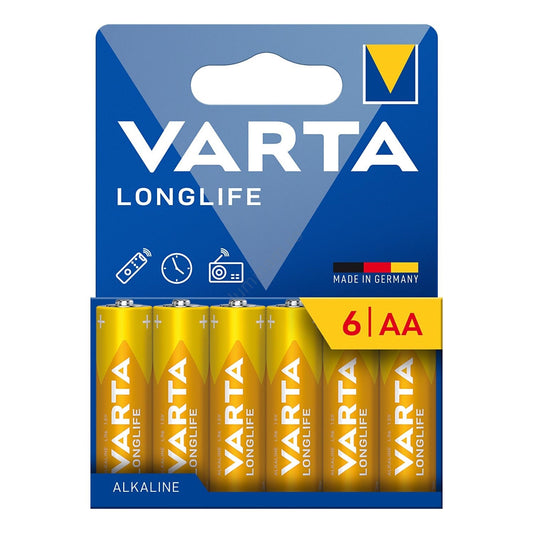 Varta Longlife 13298 batterij, AA / LR6, Set van 6 stuks