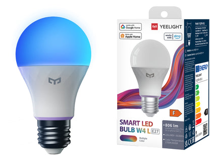 LED bulb Yeelight W4 Lite, Wi-Fi, E27, 9W, 2700K - 6500K, 806lm, Multicolor YLQDP-0011