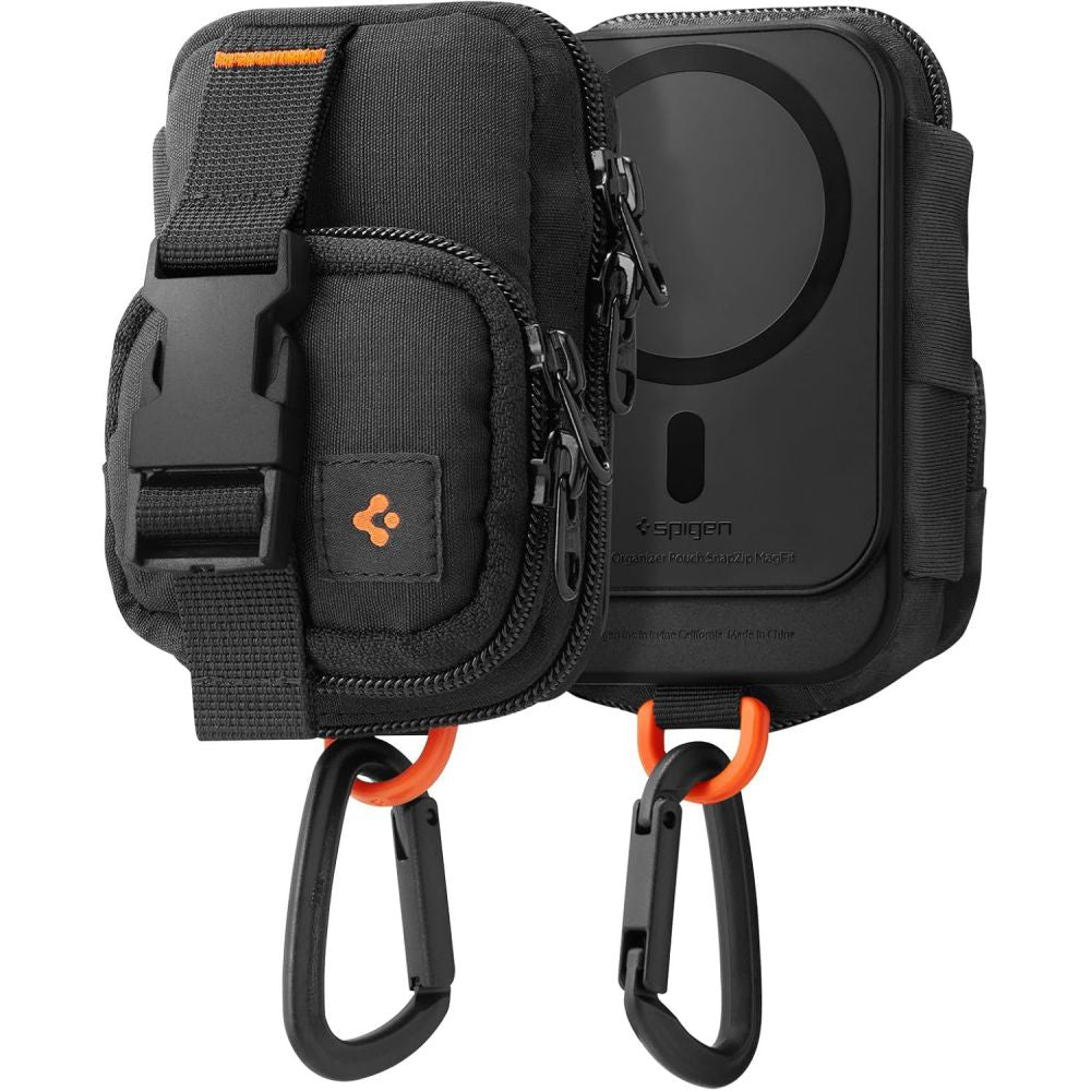 Universele MagSafe Tas voor Telefoon, Spigen, Snap Zip, Zwart