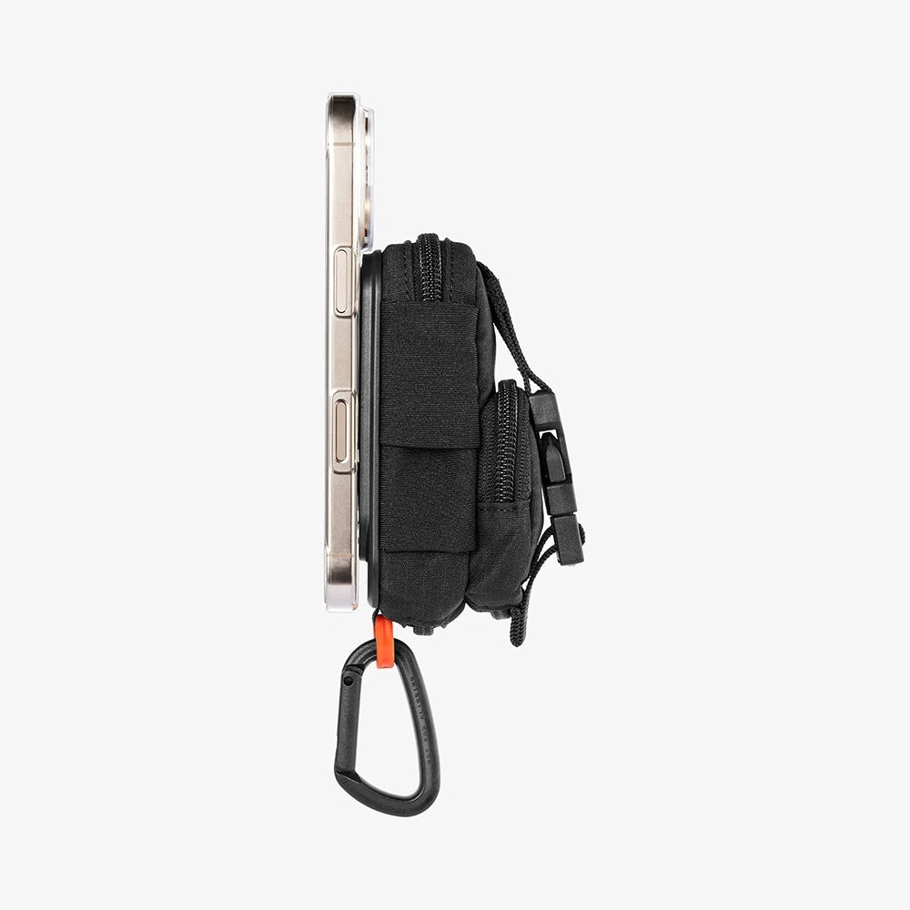 Universele MagSafe Tas voor Telefoon, Spigen, Snap Zip, Zwart