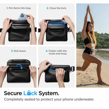 Waterdichte Spigen Aqua Shield Heuptas, Universeel, Zwart AMP04532