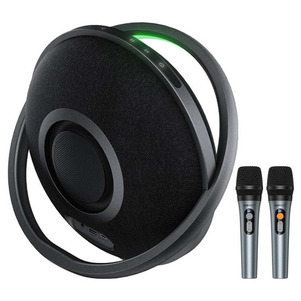 Bluetooth-luidspreker Acefast Karaoke K5 Max, 350W, TWS, RGB, Waterdicht, Zwart