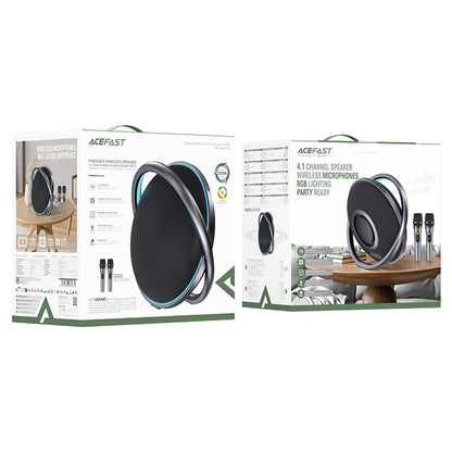 Bluetooth-luidspreker Acefast Karaoke K5 Max, 350W, TWS, RGB, Waterdicht, Zwart