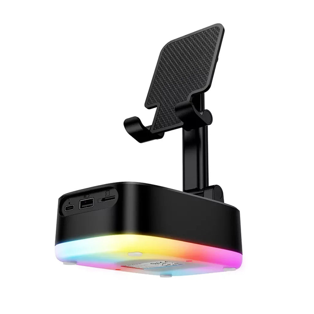Bluetooth-luidspreker Borofone BR200 Marea 2in1, 5W, TWS, RGB, Zwart