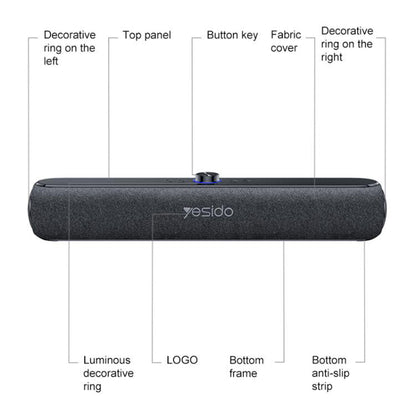 Bluetooth-luidspreker Yesido YSW42, 20W, Zwart