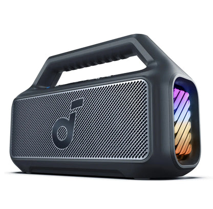 Anker SoundCore Boom 2 Portable Bluetooth Speaker, 80W, RGB, Waterproof, Black A3138011 