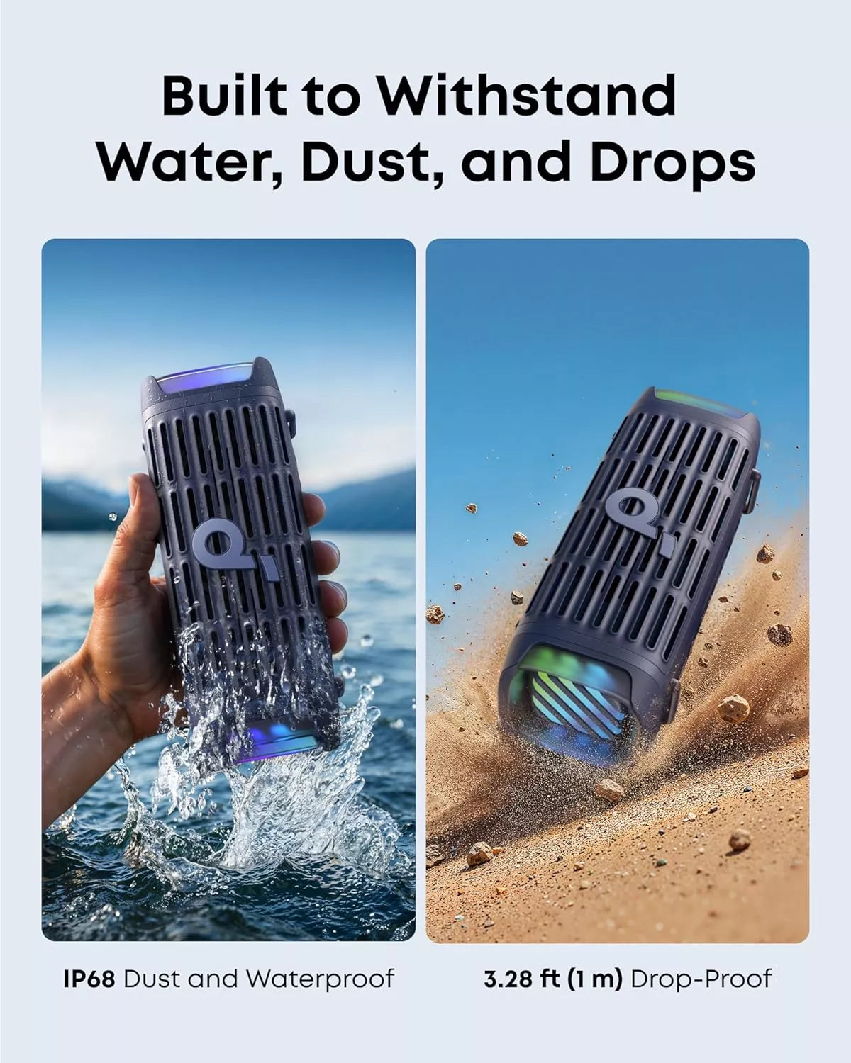 Draagbare Bluetooth Speaker Anker SoundCore Boom 3i, 50W, RGB, Waterdicht, Blauw D5100030